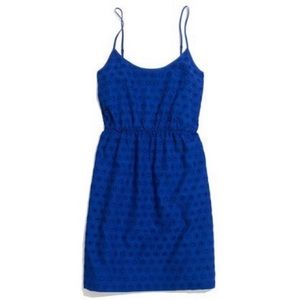 Madewell embroidered eyelet cobalt sundress